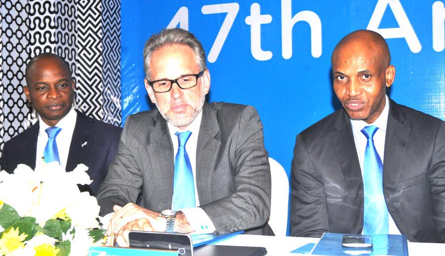 Photos from 47th Annual General Meeting of Union Bank of Nigeria Plc ..L-r Executive Director and Head of Commercial Banking Union Bank of Nigeria Plc Mr Adekunle Sonola ,Non Executive Director Mr John Vitalo, and Executive Director Corporate and Investment Banking Mr Emeka Okonkwo at the 47th Annual General Meeting of Union Bank of Nigeria Plc held in Lagos on Thursday 2nd June 2016 PHOTO CHINYERE IKEANYI