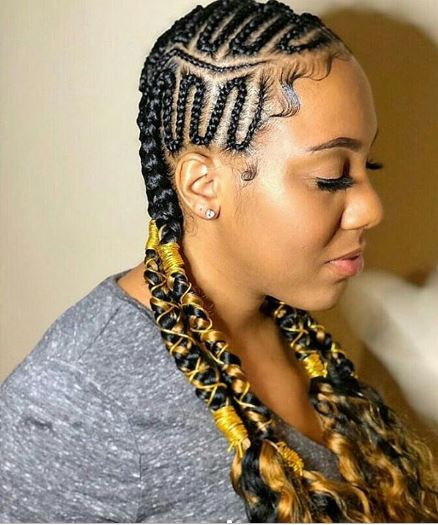 These Zig-Zag Ghana weaving hairstyles are everything